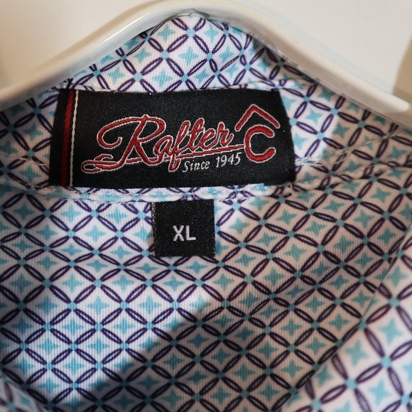 Rafter Men's Gray Blue Polo Shirt Size XL - Picture 5 of 10